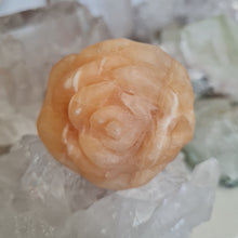 Load image into Gallery viewer, Orange Calcite Rose with Stem