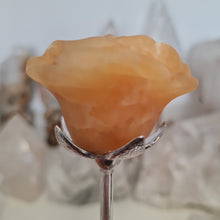 Load image into Gallery viewer, Orange Calcite Rose with Stem