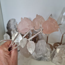 Load image into Gallery viewer, Rose Quartz Rosebud with Stem