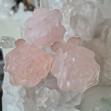Load image into Gallery viewer, Rose Quartz Rosebud with Stem