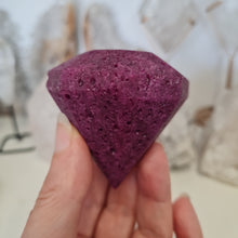 Load image into Gallery viewer, Honeycomb Ruby Faceted Diamond