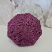 Load image into Gallery viewer, Honeycomb Ruby Faceted Diamond