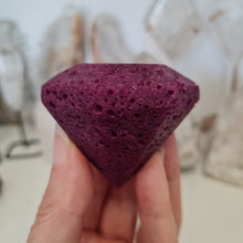 Load image into Gallery viewer, Honeycomb Ruby Faceted Diamond