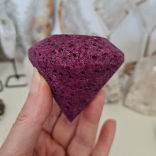 Load image into Gallery viewer, Honeycomb Ruby Faceted Diamond