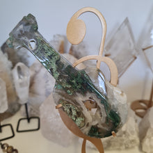 Load image into Gallery viewer, Moss Agate Guitar on Stand