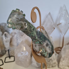 Load image into Gallery viewer, Moss Agate Guitar on Stand