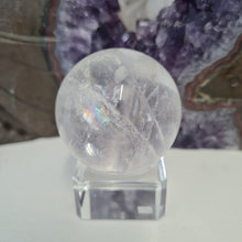 Load image into Gallery viewer, Clear Quartz Sphere - Rainbows