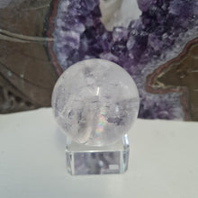 Load image into Gallery viewer, Clear Quartz Sphere - Rainbows