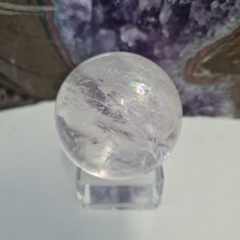 Load image into Gallery viewer, Clear Quartz Sphere - Rainbows