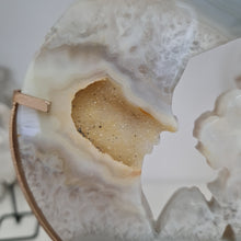 Load image into Gallery viewer, Druzy Agate Crescent Moon Fairy on Stand