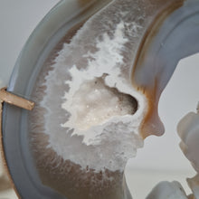 Load image into Gallery viewer, Druzy Agate Crescent Moon Fairy on Stand