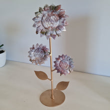 Load image into Gallery viewer, Ocean Jasper Sunflowers on Stand