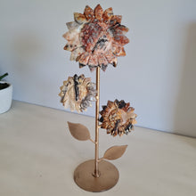 Load image into Gallery viewer, Crazy Lace Agate Sunflowers on Stand