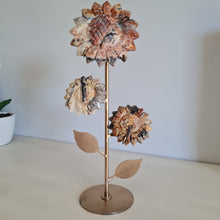 Load image into Gallery viewer, Crazy Lace Agate Sunflowers on Stand