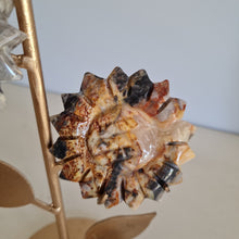 Load image into Gallery viewer, Crazy Lace Agate Sunflowers on Stand