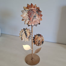 Load image into Gallery viewer, Crazy Lace Agate Sunflowers on Stand