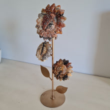Load image into Gallery viewer, Crazy Lace Agate Sunflowers on Stand