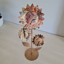 Load image into Gallery viewer, Crazy Lace Agate Sunflowers on Stand