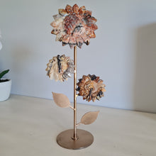 Load image into Gallery viewer, Crazy Lace Agate Sunflowers on Stand