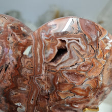 Load image into Gallery viewer, Pink Crazy Lace Agate Heart with Stand