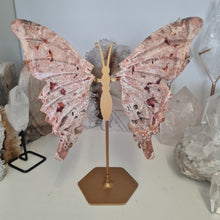 Load image into Gallery viewer, Pink Lace Agate Butterfly Wings