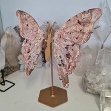 Load image into Gallery viewer, Pink Lace Agate Butterfly Wings