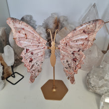 Load image into Gallery viewer, Pink Lace Agate Butterfly Wings
