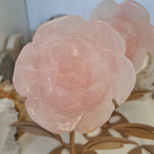 Load image into Gallery viewer, Rose Quartz Rose with Stand