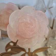 Load image into Gallery viewer, Rose Quartz Rose with Stand