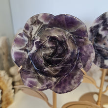 Load image into Gallery viewer, Chevron Amethyst Rose with Stand