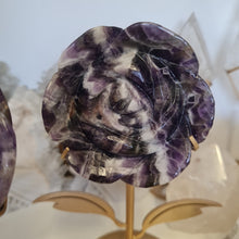Load image into Gallery viewer, Chevron Amethyst Rose with Stand