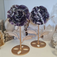 Load image into Gallery viewer, Chevron Amethyst Rose with Stand