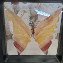 Load image into Gallery viewer, Yellow Fluorite Boxed Butterfly Wings