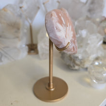 Load image into Gallery viewer, Pink Amethyst X Flower Agate Heart on Stand