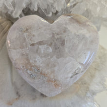 Load image into Gallery viewer, Pink Amethyst X Flower Agate Heart