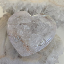 Load image into Gallery viewer, Pink Amethyst X Flower Agate Heart