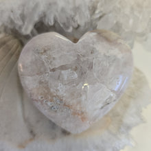 Load image into Gallery viewer, Pink Amethyst X Flower Agate Heart