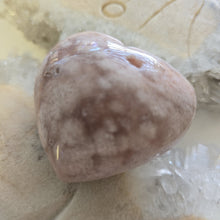 Load image into Gallery viewer, Pink Amethyst X Flower Agate Heart