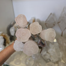 Load image into Gallery viewer, Rose Quartz Rosebud with Stem - Small