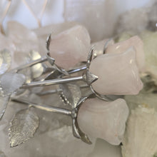Load image into Gallery viewer, Rose Quartz Rosebud with Stem - Small