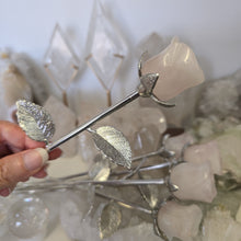 Load image into Gallery viewer, Rose Quartz Rosebud with Stem - Small