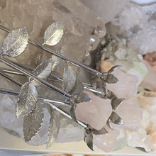 Load image into Gallery viewer, Rose Quartz Rosebud with Stem - Small