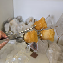 Load image into Gallery viewer, Orange Calcite Rosebud with Stem - Small