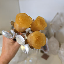 Load image into Gallery viewer, Orange Calcite Rosebud with Stem - Small