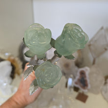 Load image into Gallery viewer, Green Fluorite Rosebud with Stem - Small