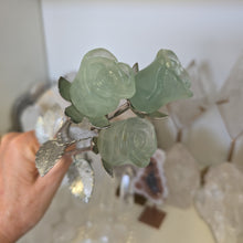 Load image into Gallery viewer, Green Fluorite Rosebud with Stem - Small