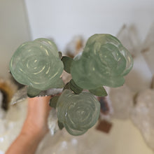 Load image into Gallery viewer, Green Fluorite Rosebud with Stem - Small