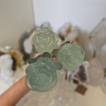Load image into Gallery viewer, Green Fluorite Rosebud with Stem - Small