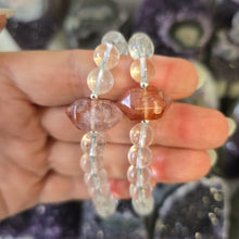 Load image into Gallery viewer, Clear Quartz and Fire Quartz Bracelet