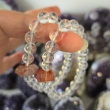 Load image into Gallery viewer, Clear Quartz and Fire Quartz Bracelet